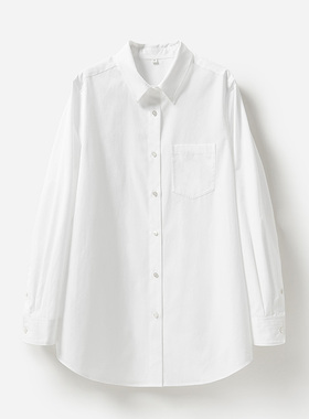 *WCS05097 茉莉雅集 经典意大利高支全棉挺括鱼骨领设计感衬衫女