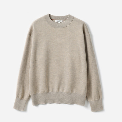 *WZT07329 E*多斯KVSS精纺3/68支全羊绒MMM重磅420G针织套衫卫衣