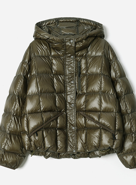 WYR08060 茉莉雅集 HE*RN0轻柔无负担匈牙利95白鹅绒连帽羽绒服