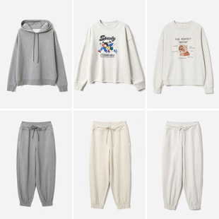 W日本料紧密高支棉慵懒时髦卫衣卫裤 哈伦裤 WWY07045茉莉雅集