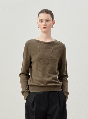 WZT03308 茉莉雅集 多色无缝一体KVSS全山羊绒圆领长袖百搭针织衫