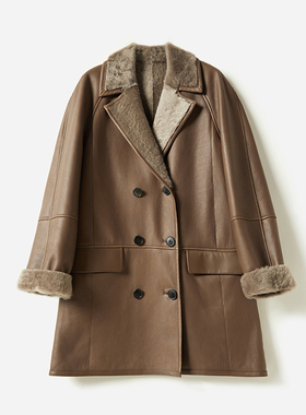 WPY06012 茉莉雅集 M码963G法国拉贡无涂皮毛一体单面