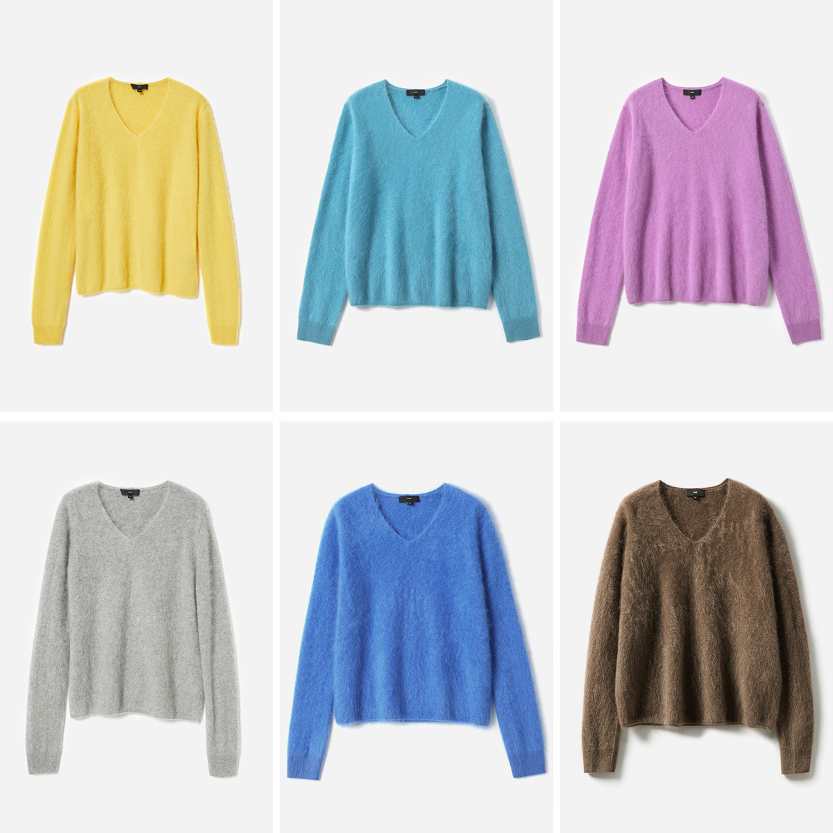 WZT06181 茉莉雅集 暖意律动KVSS全羊绒拉绒V领针织套衫毛衣女