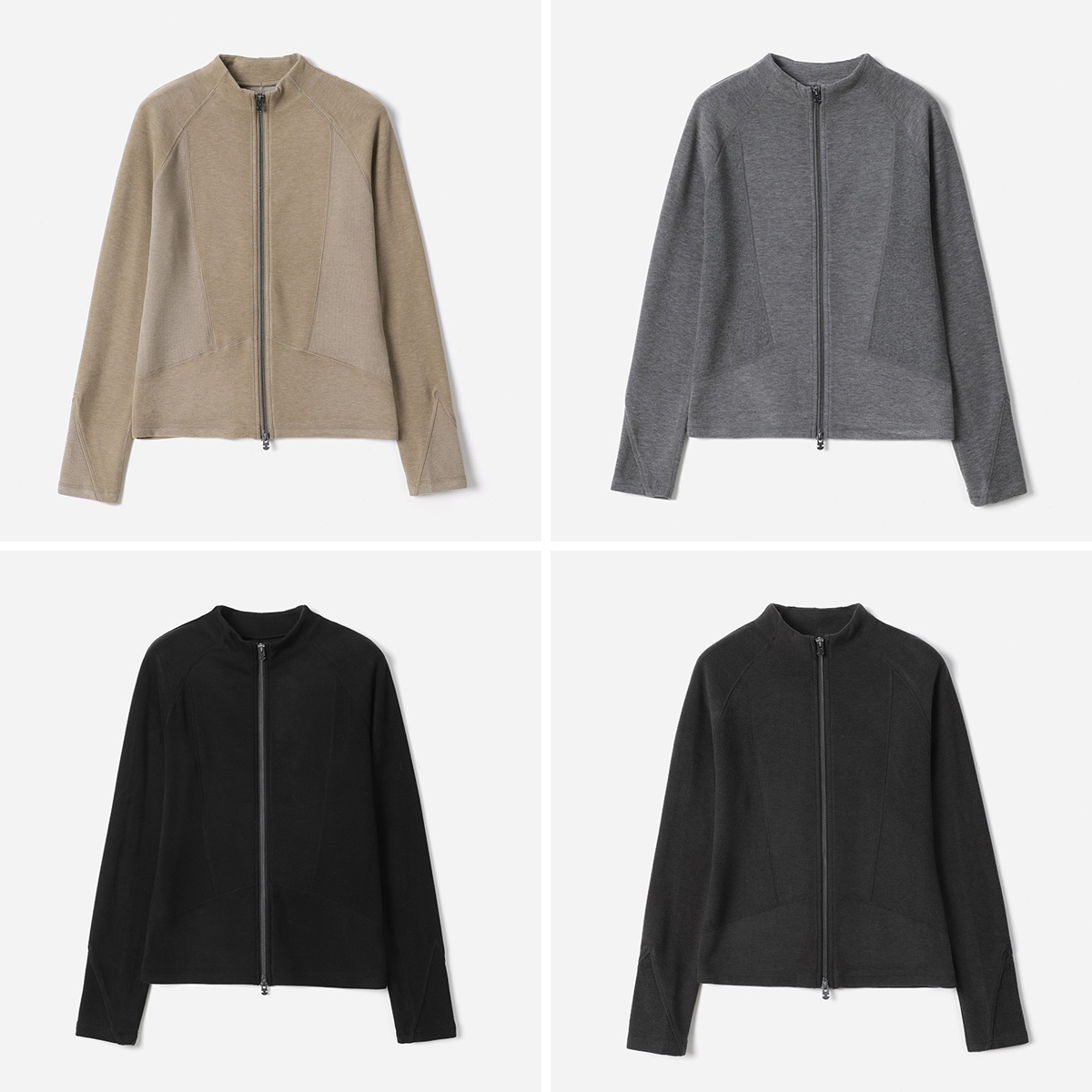 WWT08269 茉莉雅集 轻盈软糯保暖德绒休闲小樽领长袖外套女