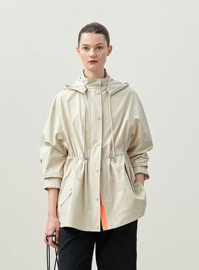 *WWT07225茉莉雅集M0ncl*r防水压胶休闲户外连帽外套短风衣日本料