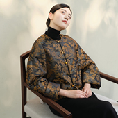 WWT07003 茉莉雅集 新中式 仿宋锦提花编织工艺金绣庭院阔袖 外套