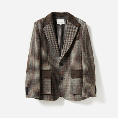 *WXZ07007 茉莉雅集 贝克街绅士英国羊毛风貌全羊毛撞色领西装女