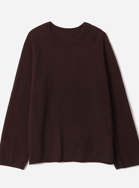 WZT09076 茉莉雅集 真丝羊毛羊绒混纺圆领长袖纯色针织套衫