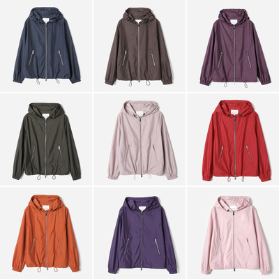 #WWT08297 茉莉雅集 P家城市轻户外休闲轻薄连帽长袖短外套春女