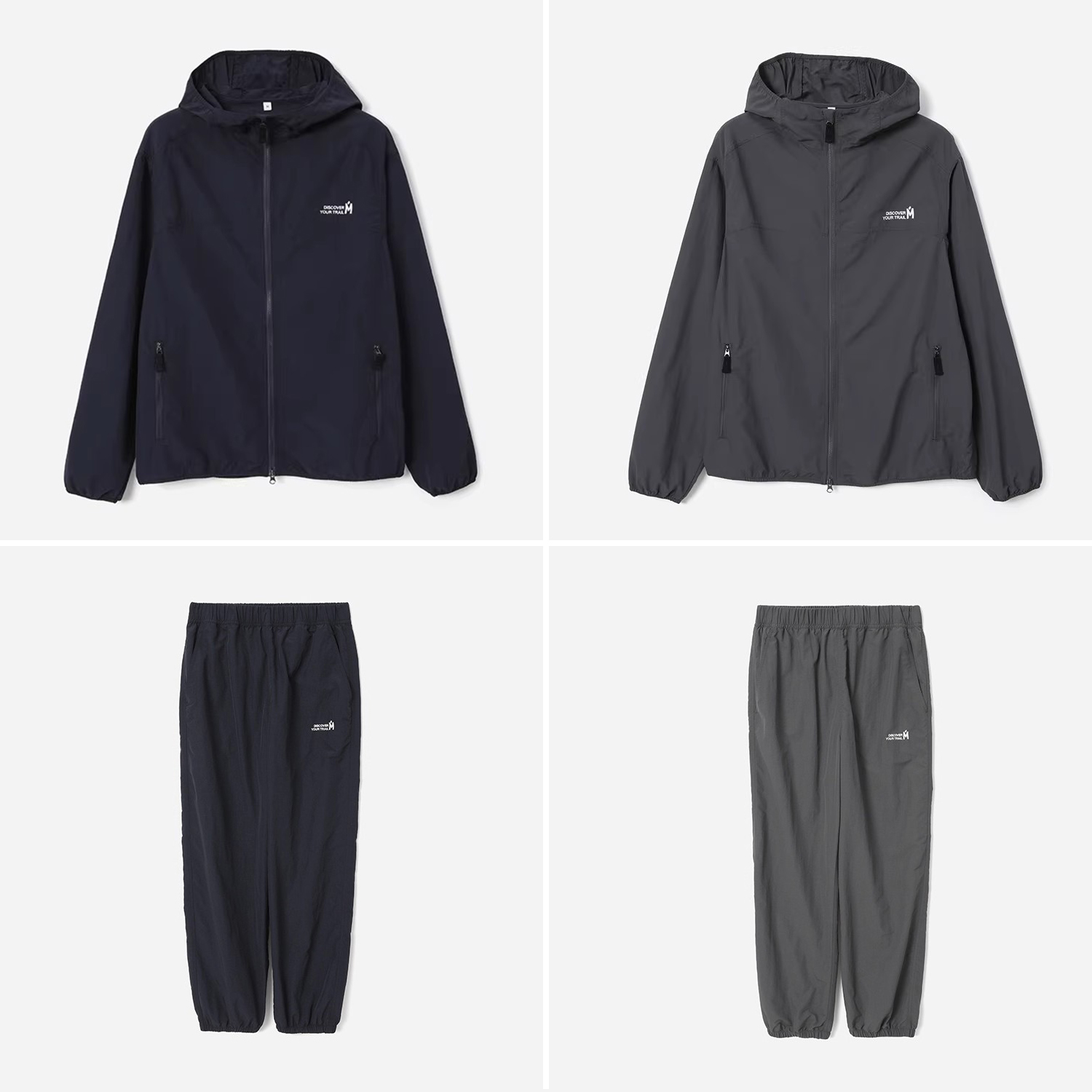 *WWT07221 T*N*F城市户外运动风日本料可收纳休闲连帽外套/锥形裤