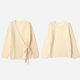 WZT09052 茉莉雅集 I*C浪漫诗意羊毛羊绒无缝一体针织开衫套衫女