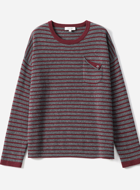 *WZT07302茉莉雅集 复古慵懒趣味翻折口袋意大利羊绒针织套衫毛衣