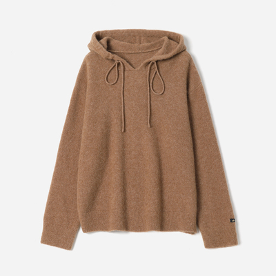 *WZT08321 茉莉雅集 暖阳拥怀软糯进口Llama骆马大羊驼绒连帽套衫