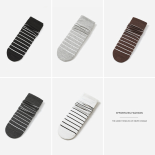 WSP08040 斯文休闲老钱复古精致细条纹高支棉中筒袜女 茉莉雅集