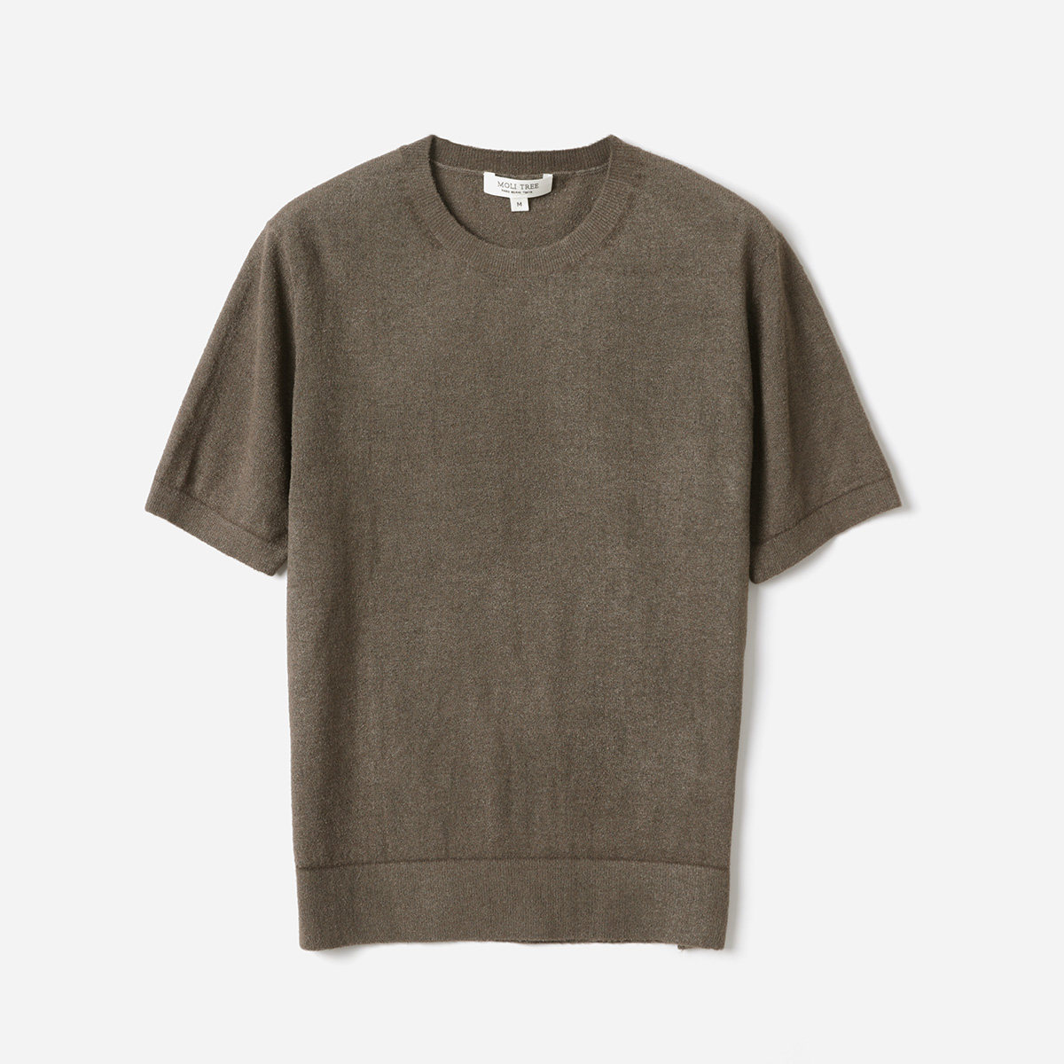 WZT08336 茉莉雅集 怦然心动圆领真丝混纺百搭短袖针织套衫早春女