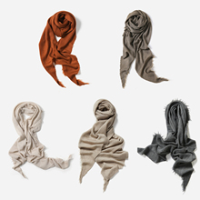 WWJ06029 茉莉雅集 DU家E*多斯KVSS精纺3/68支全羊绒围巾女