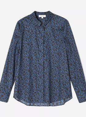 *WCS07141 茉莉雅集枝枝蔓蔓日本全棉印花精致优雅翻领长袖衬衫女