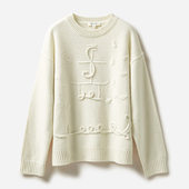 WZT04076 通勤冬 针织套衫 茉莉雅集 全羊绒手绣趣味船锚圆领长袖