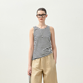 升级弹力有机棉圆领无袖 背心T恤 四季 经典 MZETX153 茉莉雅集