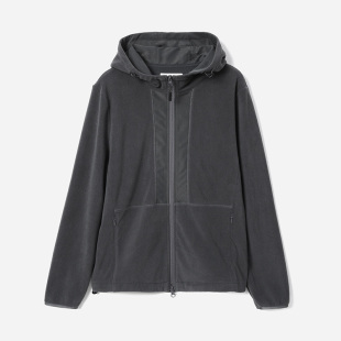 休闲设计感颗粒绒拼接日本料轻盈连帽外套女 茉莉雅集 WWT05208