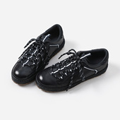 德训鞋 ED08054 复古圆头系带水洗马皮单鞋 经典 女 茉莉雅集