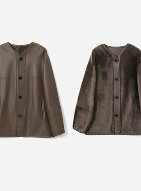 WPY07083 茉莉雅集 L*m@ire 羊绒感lacon拉贡双面皮草