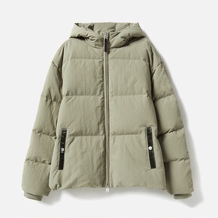 *WYR06031 黑科技三防皱感轻防水料可追溯95白鹅绒连帽短款羽绒服