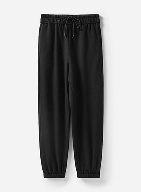 * WKZ04259 茉莉雅集 羊毛针织呢牛筋腰收脚休闲长裤哈伦裤秋冬