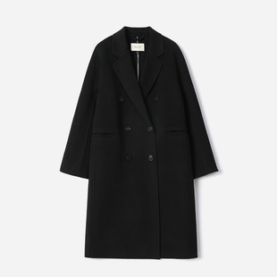 茉莉雅集 85羊毛15羊绒850G双面呢廓形大衣 WDY08015