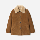 WPY08080 茉莉雅集 西班牙进口磨砂小羊皮皮毛一体羊绒拉贡外套