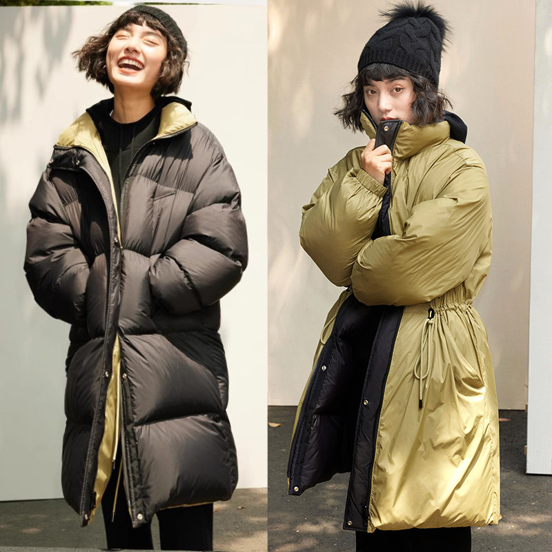 *WYR06050 茉莉雅集双面穿轻柔高密防水料可追溯95白鹅绒羽绒服女