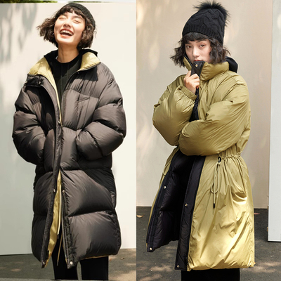 *WYR06050 茉莉雅集双面穿轻柔高密防水料可追溯95白鹅绒羽绒服女