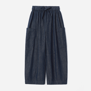 风汉麻棉牛仔宽松廓形气球裤 松弛随性工装 女 茉莉雅集 WKZ08217