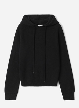 WZT08260 茉莉雅集 I*C温暖舒适KVSS全羊绒连帽针织套衫毛衣女