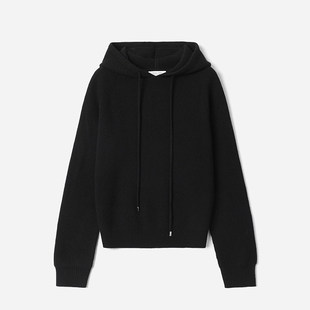 WZT08260 茉莉雅集 I*C温暖舒适KVSS全羊绒连帽针织套衫毛衣女