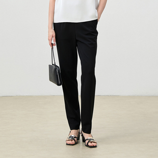 茉莉雅集享受自在日本三醋酸牛筋腰都市摩登锥形哈伦裤 WKZ07002