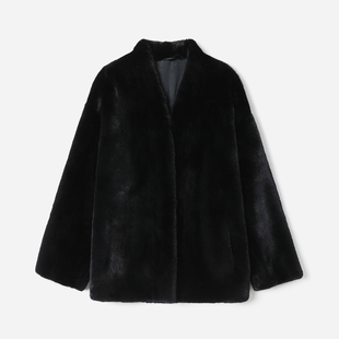 WPY09005 茉莉雅集 一生之美北美宝嘉美黑貂V领水貂皮草大衣外套