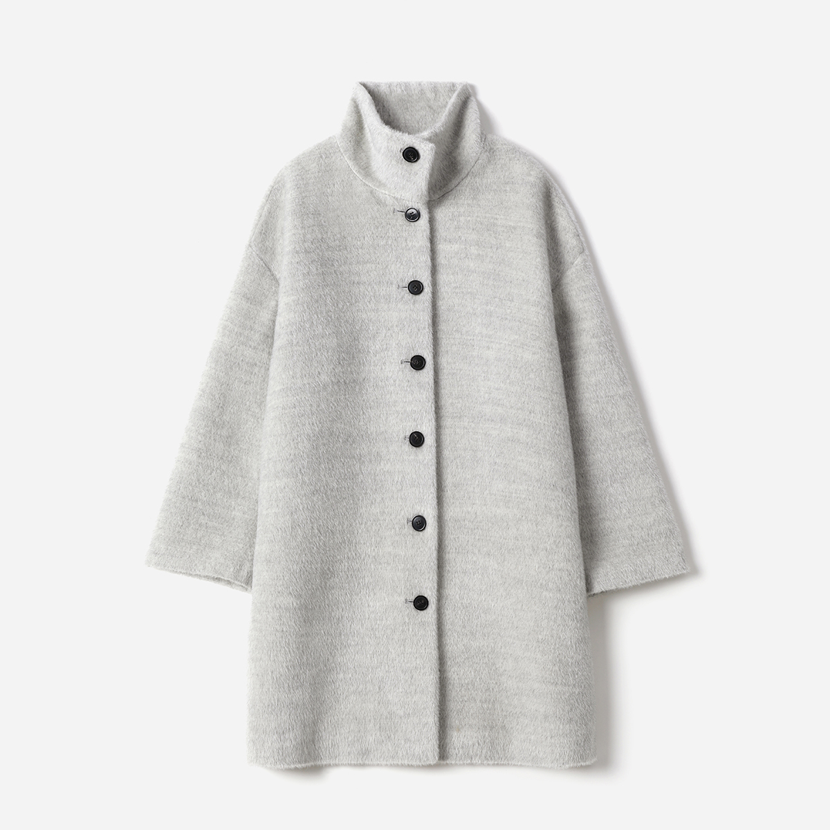 WDY08026 茉莉雅集 冬日恋歌意大利进口马海毛羊毛立领连肩大衣