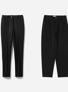 WKZ08247 茉莉雅集 经典神裤四面弹内里磨毛温暖小黑裤奶奶裤女