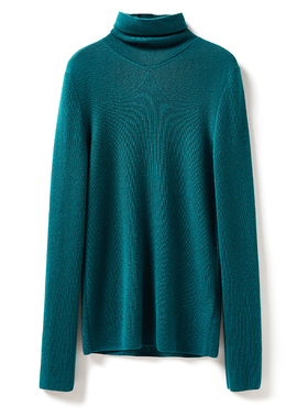 *WZT05376 茉莉雅集 KVSS精纺3/68支全羊绒四平针织套衫打底女