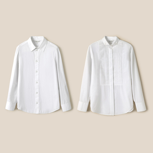 白衬衫 气质通勤全棉长袖 茉莉雅集经典 条纹上衣四季 WCS02290