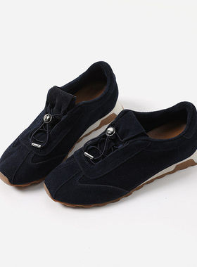 ED08042 茉莉雅集 T0D*S复古休闲高丝光牛猄抽绳德训鞋阿甘鞋