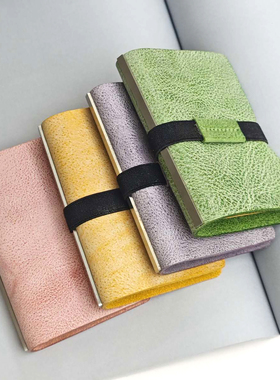 手工真皮制作M5绑带版笔记本Mbox雾蜡植鞣牛皮活页本记事本子礼品