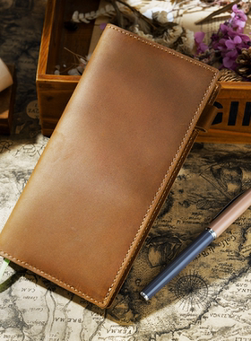 Weeks定页手帐封皮全粒面头层牛皮笔记本记事本书套适配替换本芯