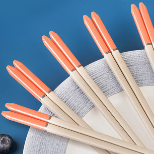 厨房家用合金筷酒店餐厅合金筷子简约国风筷子防滑耐发霉