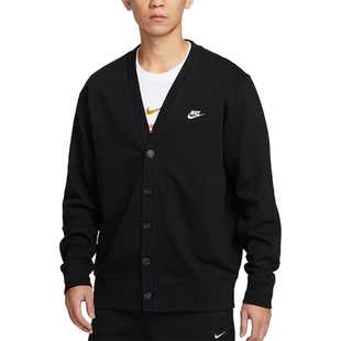 CLUB FN3899 FAIRWAY 外套 010 刺绣logo纽扣开襟纯棉V领开衫 NIKE