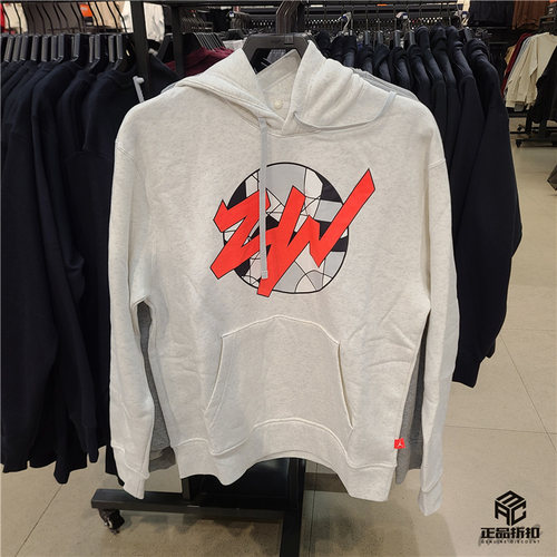 Air Jordan Zion GFX FLC 男子加绒秋冬连帽套头卫衣 FD2391-051