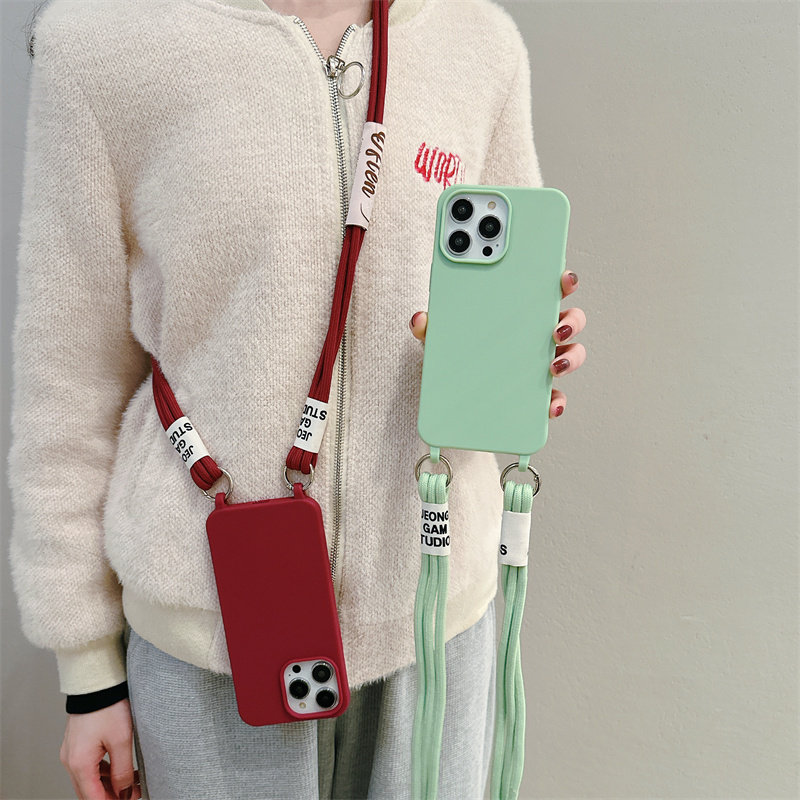 CHOWILL简约出行便利3根可背式长绳一体挂钩适用iPhone17 16 15 14 13Pro 12 11 XSMAX XR 678PLUS SE3手机壳