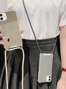 CHOWILL欧美风简约银镜面背带适用iPhone17 15 16Pro 14 13 12/11 XR/XSMAX 678PLUS SE3防摔手机壳S25Ultra