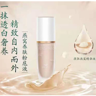 色彩主义燕窝养肤粉底液控油遮瑕保湿持久不脱妆大牌正品干皮气垫